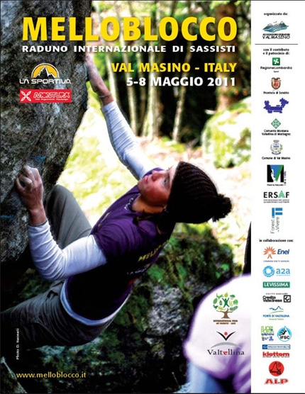 Melloblocco 2011 - Dal 5 all' 8 maggio 2011 si svolgerà in Val Masino, Sondrio, l'ottava edizione del Melloblocco, il più importante e grande raduno mondiale di arrampicata bouldering.