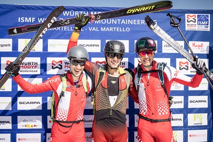 Coppa del Mondo di Scialpinismo 2022, Val Martello, Marmotta Trophy - 2. Matteo Favre 1. Oriol Cardona Coll 3. Arno Lietha, Coppa del Mondo di Scialpinismo 2022 Val Martello Sprint