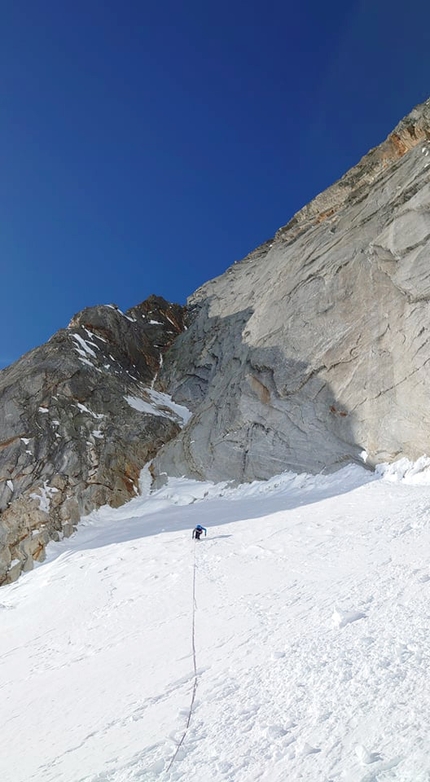 Tauern Supercouloir on Gubachspitze in Austria climbed by Sepp Stanglechner, Hans Zlöbl