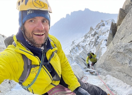 Goulotte Desperados, Tour Ronde, Mont Blanc, Niccolò Bruni, Gianluca Marra - Goulotte Desperados on Col Occidental de la Tour Ronde, Mont Blanc massif, first ascended by Niccolò Bruni and Gianluca Marra