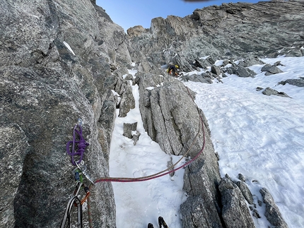 Goulotte Desperados, Tour Ronde, Mont Blanc, Niccolò Bruni, Gianluca Marra - Goulotte Desperados on Col Occidental de la Tour Ronde, Mont Blanc massif, first ascended by Niccolò Bruni and Gianluca Marra