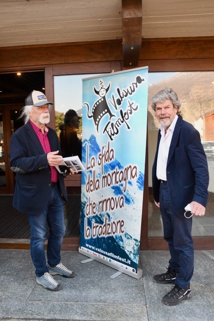 Reinhold Messner - Alessandro Filippini e Reinhold Messner a Bardonecchia il 26 marzo 2022