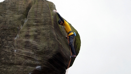 Siebe Vanhee, gritstone UK - Siebe Vanhee su E9 Parthian Shot di John Dunne a Burbage South