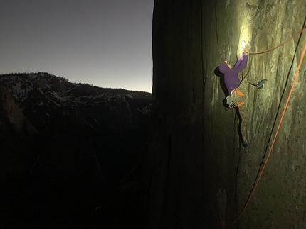 Sébastien Berthe, Dawn Wall, El Capitan, Yosemite - Seb Berthe attempting the Dawn Wall on El Capitan, Yosemite, spring 2022