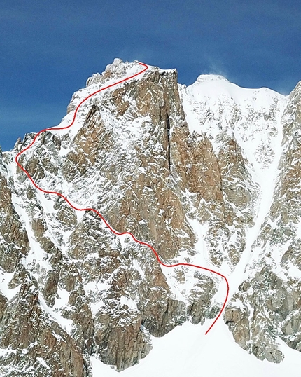 Aiguille d’Argentiere, Tom Lafaille, Aurélien Lardy - Les Vires du Jardin, Aiguille d’Argentiere, Mont Blanc massif (Tom Lafaille, Aurélien Lardy 17/04/2022)