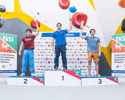 Italian Boulder Cup 2022 - 2. Filip Schenk, 1. Marcello Bombardi 3. Pietro Vidi, Italian Boulder Cup 2022