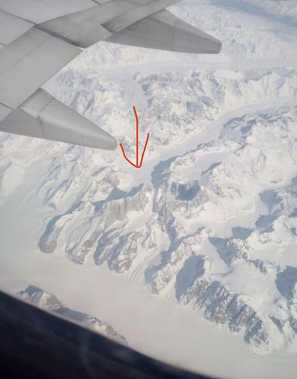 Moose's Tooth, Alaska,  Benjamin Lieber - The Moose’s Tooth in Alaska seen from high above while Benjamin Lieber was in basecamp, April 2022