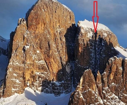 Scivolo del Riky alla Cima Immink, Pale di San Martino, Dolomiti