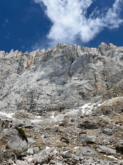 Marmolada, Dolomites - The south face of Marmolada, Dolomites, on 29/04/2022