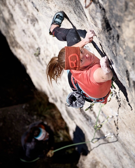 Lena Müller - Lena Müller climbing Superflip at Martinswand, Tyrol, Austria