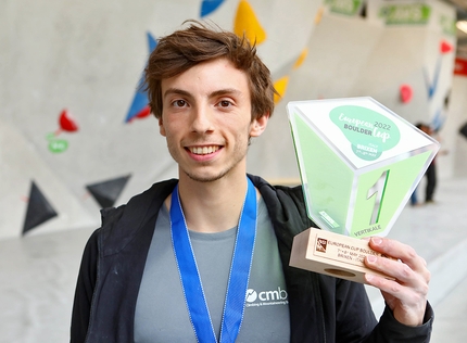 European Boulder Cup, Bressanone - Simon Lorenzi, vincitore della European Boulder Cup 2022 a Bressanone