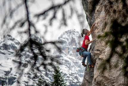 Landro Classica, the oldest crag in Höhlensteintal in the Dolomites