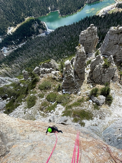 Via dei Caprioli, Popena Basso, Dolomiti, Simone Corte Pause, Eleonora Colli - Via dei Caprioli al Popena Basso, Dolomiti (Simone Corte Pause, Eleonora Colli 2021)