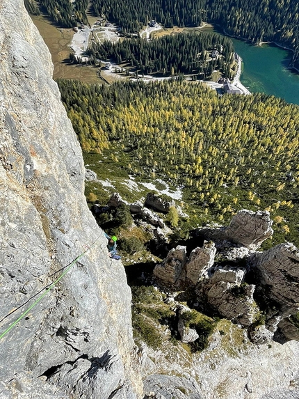 Via dei Caprioli, Popena Basso, Dolomiti, Simone Corte Pause, Eleonora Colli - Via dei Caprioli al Popena Basso, Dolomiti (Simone Corte Pause, Eleonora Colli 2021)