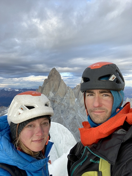 Torre Egger Traversata, Aguja Standhardt, Punta Herron, Torre Egger - Torre Egger Traversata, Patagonia (Priti Wright, Jeff Wright 01/2022)