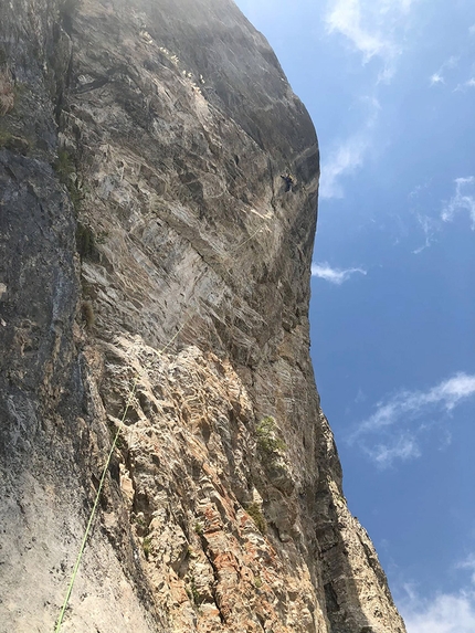 Rocca dei Campanili, Mongioie, La Fenice, Matteo Gambaro, Alessandro Cariga - Apertura di La Fenice (8c, 150m) alla Rocca dei Campanili, Mongioie (Alessandro Cariga, Matteo Gambaro)