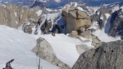 Kichatna Spires, Alaska, Mark Thomas, Mike Turner, Thunderstruck - Thunderstruck on the East Face of Kichatna Spire (Kichatna Spires, Alaska), first ascended by Mark Thomas and Mike Turner in June 2022