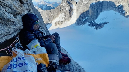 Kichatna Spires, Alaska, Mark Thomas, Mike Turner, Thunderstruck - Thunderstruck on the East Face of Kichatna Spire (Kichatna Spires, Alaska), first ascended by Mark Thomas and Mike Turner in June 2022