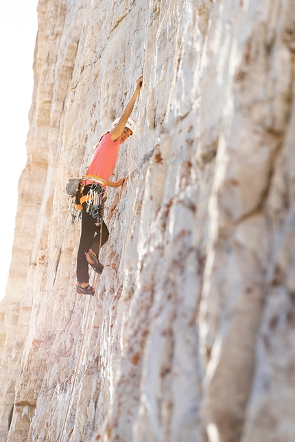 Federica Mingolla, Bellavista, Tre Cime di Lavaredo, Dolomiti, Niccolò Bartoli - Federica Mingolla su Bellavista alla Cima Ovest di Lavaredo, Tre Cime di Lavaredo, Dolomiti, giungo 2022