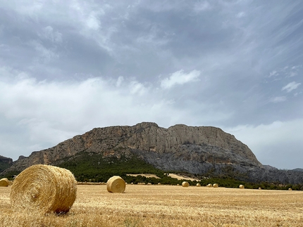 Oliana Spain - The crag Oliana in Spain after the wildfire that devastated the area on 19/06/2022