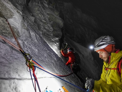 Ranrapalca, Peru, Thomas Gianola, Alessio Miori, Giovanni Zaccaria - Making the first ascent of 'Mucha Banana', Ranrapalca North Face, Peru (Thomas Gianola, Alessio Miori, Giovanni Zaccaria 10/06/2022)