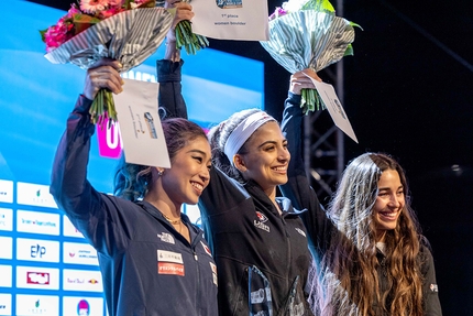 Boulder World Cup 2022 Innsbruck - Miho Nonaka, Natalia Grossman, Brooke Raboutou, Innsbruck Boulder World Cup 2022