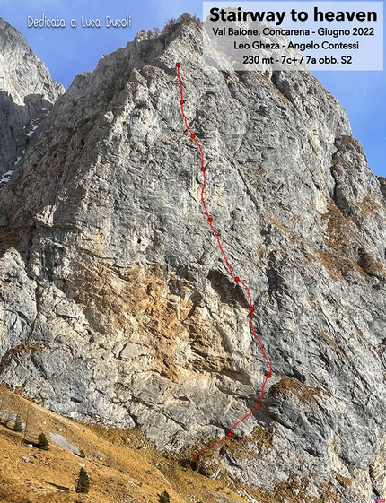 Stairway to heaven, Val Baione, Leo Gheza, Angelo Contessi - Stairway to heaven in Val Baione, Valle Camonica (Angelo Contessi, Leo Gheza 06/2022)