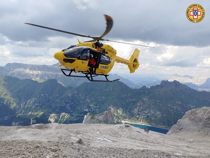 Marmolada Avalanche Dolomites - The huge glacier collapse on Marmolada in the Dolomites