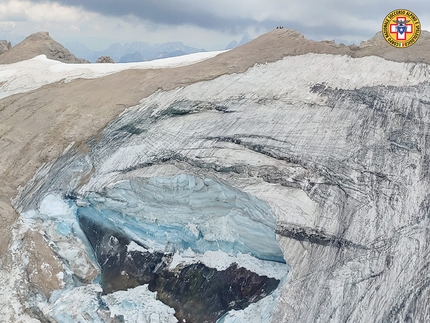Marmolada Avalanche Dolomites - The huge glacier collapse on Marmolada in the Dolomites that occurred on on Sunday 3 July 2022