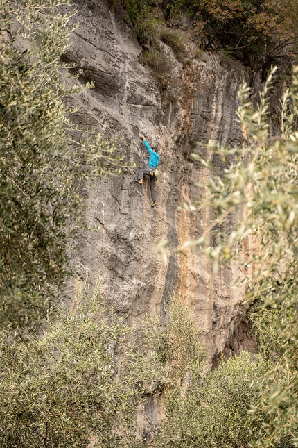 Calvario, Arco - Stefano Ghisolfi in arrampicata a Calvario, Arco