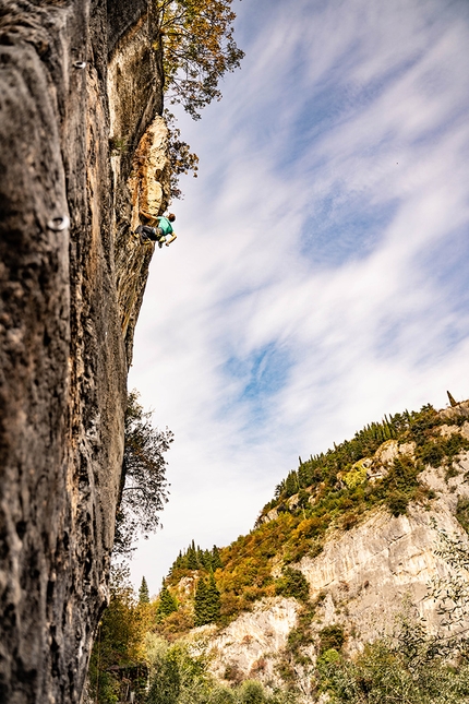 Calvario, Arco - Stefano Ghisolfi climbing at Calvario, Arco