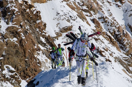 Mezzalama Trophy 2011 - First section on the ridge on the Lyskamm Nose