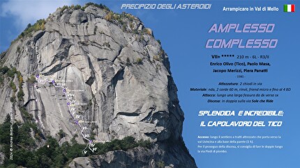 Amplesso complesso, Precipizio degli asteroidi, Val di Mello - Amplesso complesso al Precipizio degli asteroidi in Val di Mello