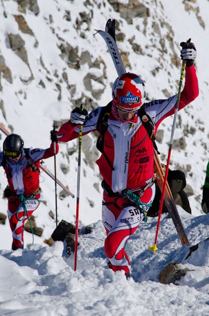 Mezzalama Trophy 2011 - The Swiss team on the Lyskamm Nose