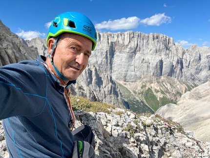 Monte La Banca climb in Italian Dolomites dedicated to Davide Miotti