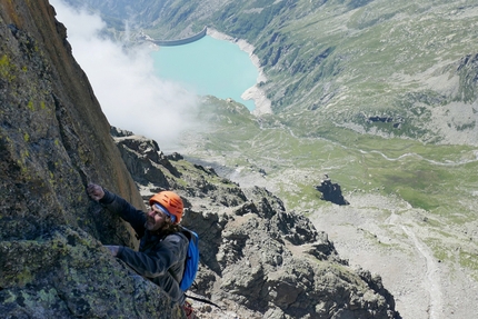 Becco di Valsoera, Filo a Piombo - Andrea Giorda nel 2022 su Filo a Piombo al Becco di Valsoera