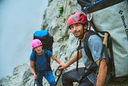 Barbara Zangerl, Jacopo Larcher free climb Eternal Flame on Nameless Tower