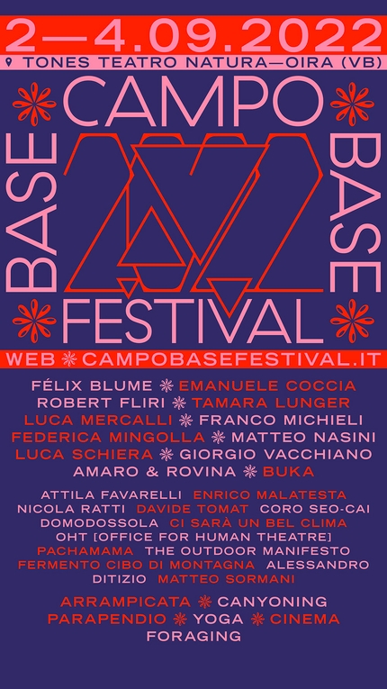 Campo Base Festival 2022 in Val D’Ossola dal 2 al 4 settembre