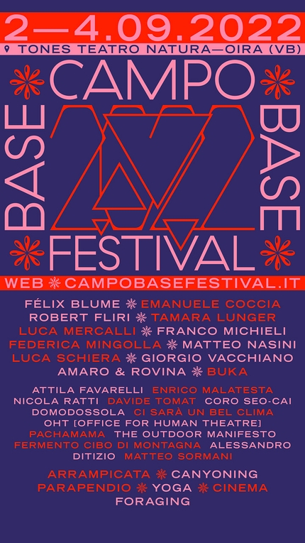 Campo Base Festival 2022 in Val D’Ossola dal 2 al 4 settembre