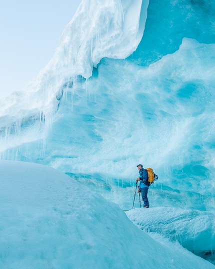 Ryan Colley, Swiss Alpine Traverse - Ryan Colley durante la sua traversata con gli sci delle Alpi Svizzere