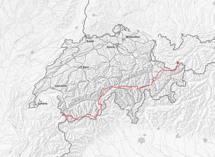 Ryan Colley, Swiss Alpine Traverse - Ryan Colley durante la sua traversata con gli sci delle Alpi Svizzere