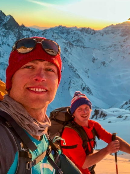Ryan Colley, Swiss Alpine Traverse - Ryan Colley durante la sua traversata con gli sci delle Alpi Svizzere