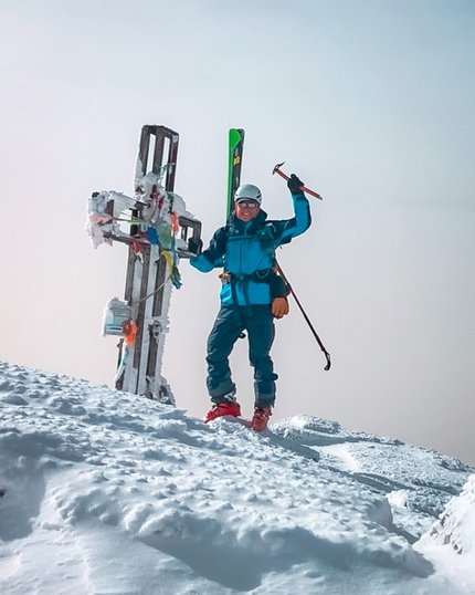 Ryan Colley, Swiss Alpine Traverse - Ryan Colley durante la sua traversata con gli sci delle Alpi Svizzere