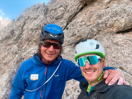 La perla nera, Torre Colfosco, Alta Badia, Dolomiti, Simon Gietl, Florian Harasser - Simon Gietl e Florian Harasser in Alta Badia, Dolomiti