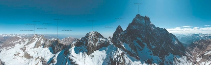 Monviso, Barbara Vigl, David Göttler - Barbara Vigl and David Göttler making the winter traverse of the Monviso NNW Ridge, March 2022