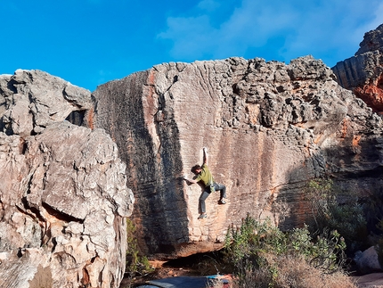 Stefano Carnati, Rocklands - Stefano Carnati su Tomorrow I'll be gone (7C), Rocklands