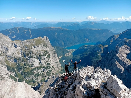 Cima Roma, Brenta Dolomites, Caput Mundi, Alessandro Beber, Matteo Pavana, Alberto Fedrizzi - Caput Mundi on Cima Roma, Brenta Dolomites (Alessandro Beber, Matteo Pavana, Alberto Fedrizzi, summer 2022)