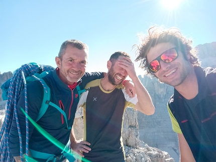 Cima Roma, Brenta Dolomites, Caput Mundi, Alessandro Beber, Matteo Pavana, Alberto Fedrizzi - Caput Mundi on Cima Roma, Brenta Dolomites (Alessandro Beber, Matteo Pavana, Alberto Fedrizzi, summer 2022)