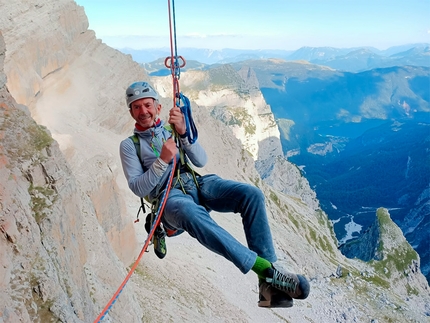 Cima Roma, Brenta Dolomites, Caput Mundi, Alessandro Beber, Matteo Pavana, Alberto Fedrizzi - Caput Mundi on Cima Roma, Brenta Dolomites (Alessandro Beber, Matteo Pavana, Alberto Fedrizzi, summer 2022)