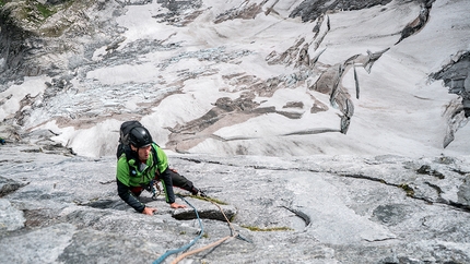 Tim Howell, North Base Project - Nick Boreham climbing Pizzo Badile as part of Tim Howell's North Base Project